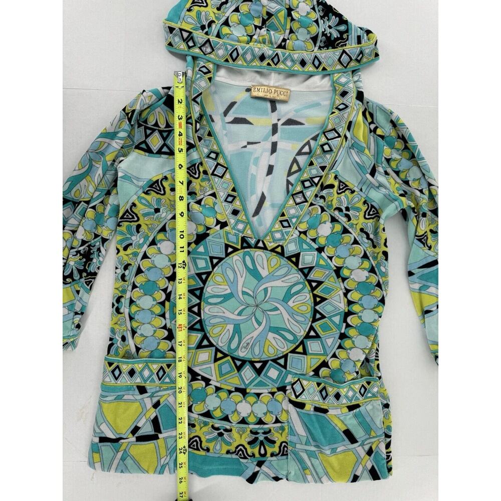 Emilio Pucci Dress Size 8 42 Terrycloth Beach Resort Hooded Swim Cover Up - Picture 13 of 16